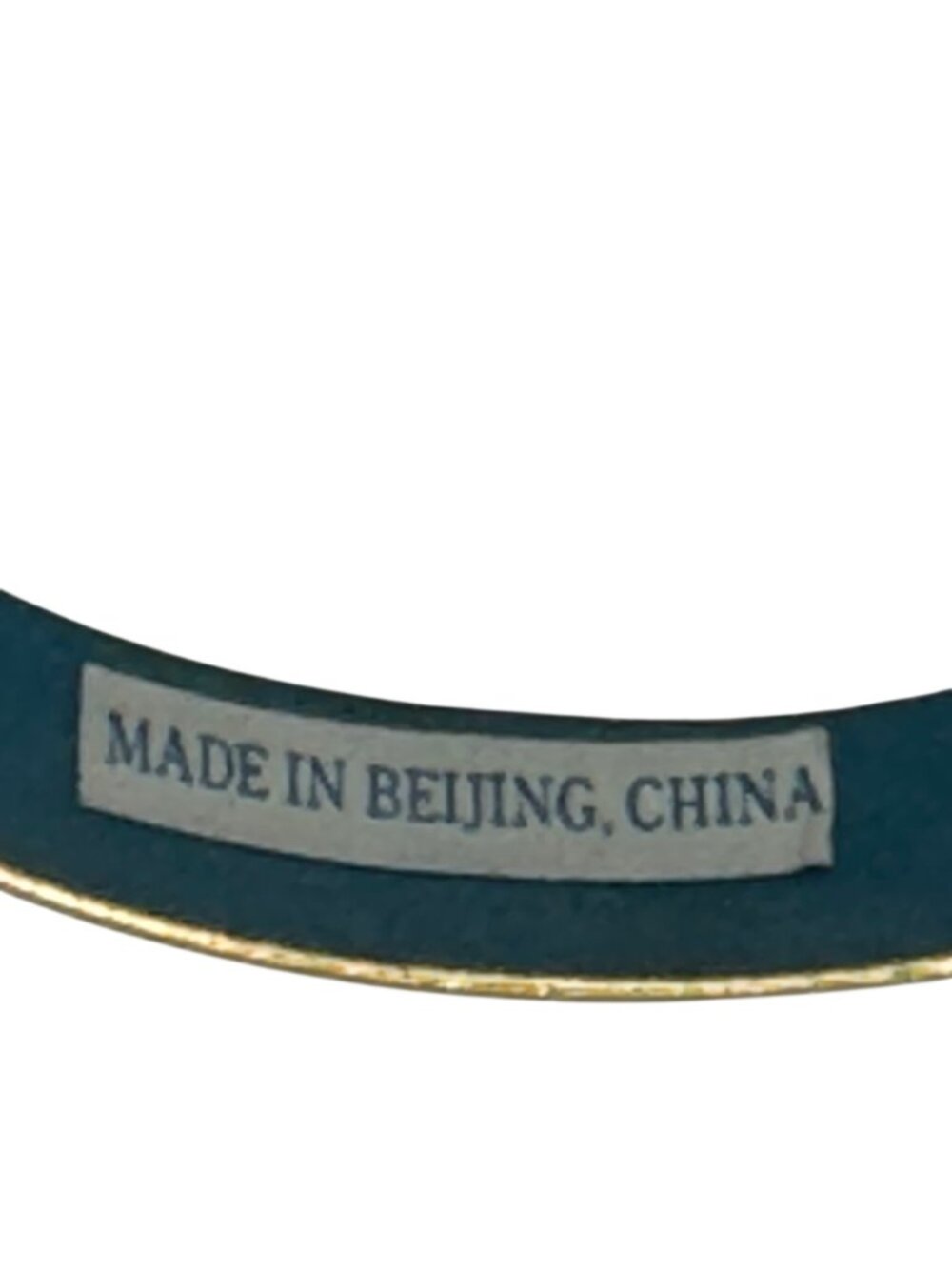 Vintage Cloisonné Floral Bangle Bracelet Gold Trim Made Beijing China 8" Enamel - Picture 4 of 11